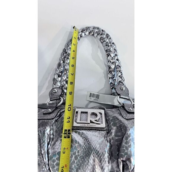 LINEAR SILVER METALLIC HOBO BAG new - Picture 7 of 12